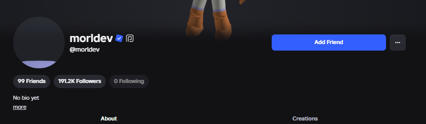 morldev on Roblox